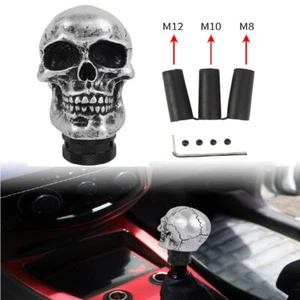 JDM Skull Head Manual Car Gear Stick Shifter Knob Shift Lever Handle Universal - Picture 1 of 8