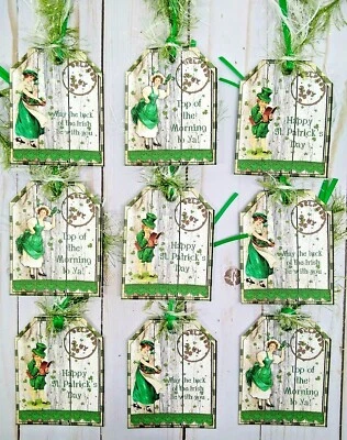 9 Día de Santa Patty~Hecho a mano~Etiquetas de regalo~Libros de recortes~Diarios basura~Fiestas~Artesanías Foto 1 de 3
