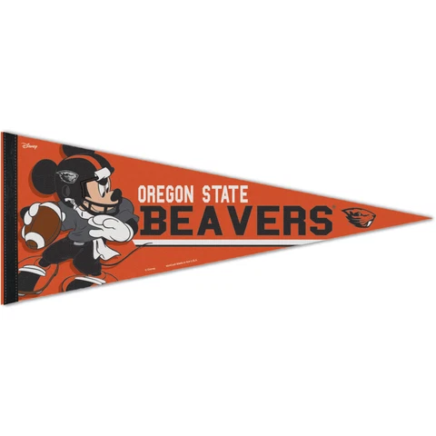 WinCraft Oregon State Beavers 12'' x 30'' Disney Mickey Mouse Premium Pennant Cover