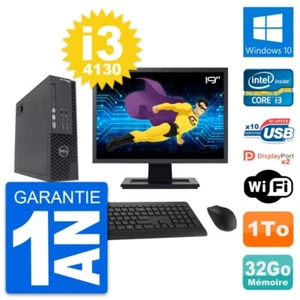 PC DELL T1700 SFF Bildschirm 19 " Intel i3-4130 RAM 32Go Disc 1To Windows 10 - Bild 1 von 7