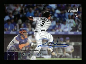 2020 Topps Stadium Club DOM NUNEZ (RC) Chrome Rookie Auto Rockies - Picture 1 of 2