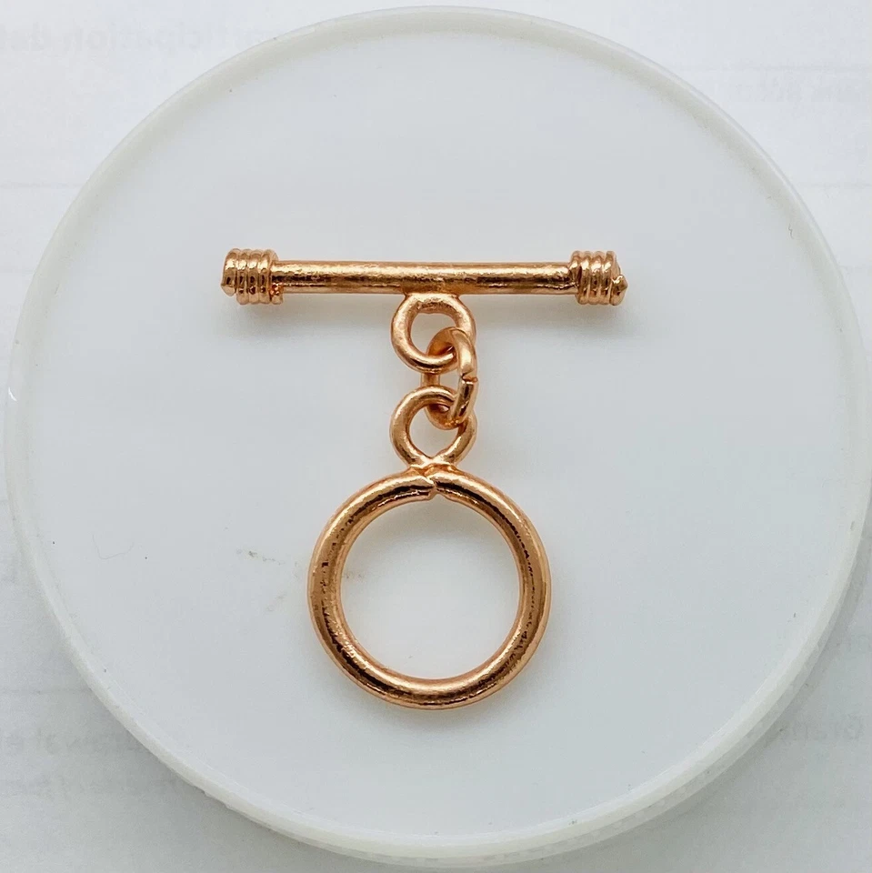 Toggle/Clasp,Copper-Plated Copper.15mm Round.Handcrafted in India. 1 set/pack. - image 1 of 1