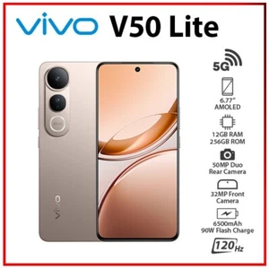 (New) VIVO V50 Lite 5G 12GB+256GB GOLD Dual SIM Unlocked Android Mobile Phone - Picture 1 of 5