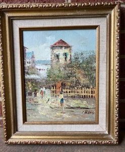 FRENCH IMPRESSIONIST L ALEXIS ARTIST FRANCE PARIS SCENE FRAMED OIL CANVAS - Picture 1 of 9