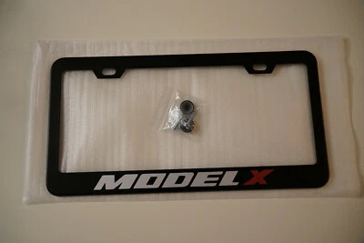 Reflective Tesla Model X Stainless Steel License Plate Frame Holder  - Image 1 of 4