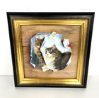 Christine Magee Trompe L'oeil Study Cat Print Maine Coon? In Frame #W3