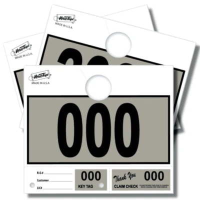 1000 Car Dealer Service Hang Tags Mechanic Repair Shop 3 Piece System - Gray - Image 1 of 4