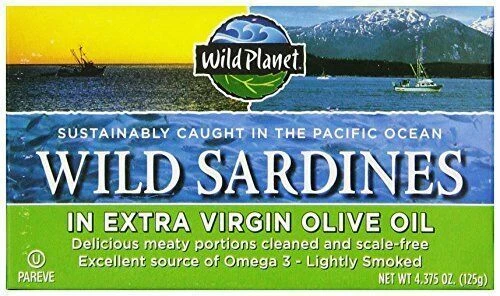 10 Cans Wild Planet Sardines in Extra Virgin Olive Oil Lightly Smoked 4.4oz 6/23