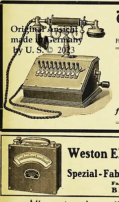 1909 Historische Reklame Für Telephonfabrik J. BERLINER & C. LORENZ Telegraphen • 26.65€