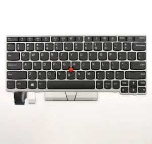 Lenovo ThinkPad L13 Black US international Keyboard with Silver Frame - 01YP800 - Picture 1 of 1