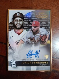 2020 Topps Gold Label Framed Junior Fernandez #GLA-JFE Rookie Auto RC