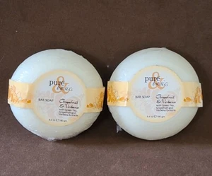 (2) Pure & Basic GRAPEFRUIT & VERBENA Bar Soap 6.4oz New - Picture 1 of 4