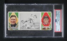 1912 Hassan Triple Folders T202 Ty Cobb Hugh Jennings (Ty Steals Third) PSA 1