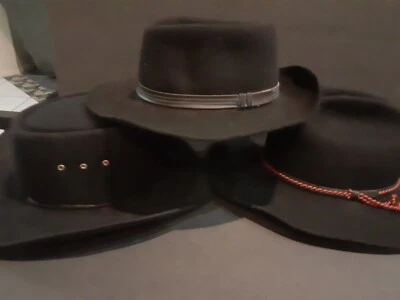 3- SOMBREROS VINTAGE A. ADAM'S & SPIRE MEDIUM, SILVERADO X-LG, HECHO EN MEXICO 7 3/8  Foto 1 de 4