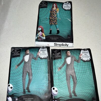 Disney Nightmare Before Christmas Jack Suit Sally Costume Mens Size 34-52 XS-XL - Image 1 of 4