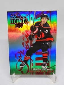 2023-24 Upper Deck Series 1 Special Edition Red Sebastian Aho #SE-11 Odds 1:180