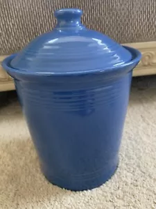 Fiestaware Fiesta Bidone Blu con Coperchio Alto 8" HLC USA - Foto 1 di 9