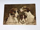 OLD POSTCARD HUNTING DOG ANIMAL ARTIST WRIGHT KING QUEEN KNAVE AW 287
