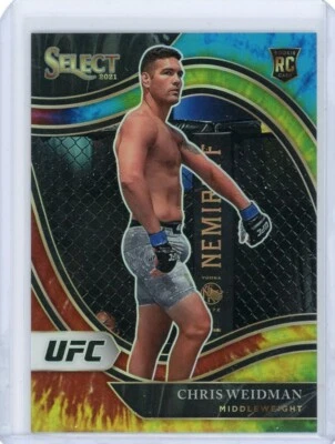 2021 Panini Select UFC Octagonside Tie-Dye Prizm Rookien 260 Chris Weidman 13/25 - Image 1 of 2