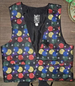 Vintage Billiards Pool Ball Vest Size XL Made In The USA. Amazing Condition - Picture 1 of 7