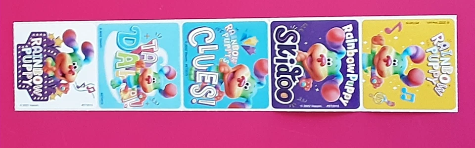 5 pegatinas Blue's Clues Rainbow Puppy Steve, 2,5" x 2,5" cada una, favores de fiesta Foto 1 de 1