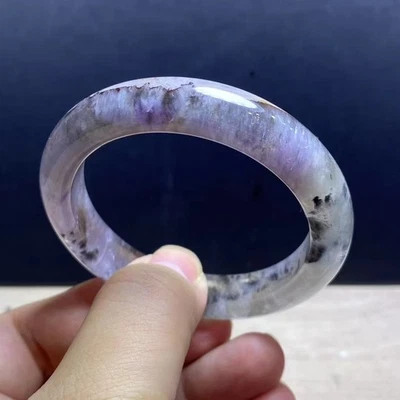 53.5mm Natural Auralite 23 Crystal Quartz Handmade Bangle AAA - Image 1 of 4