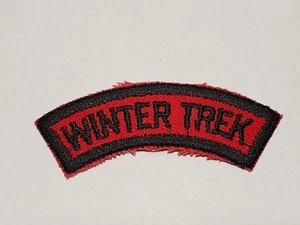 Vintage/Rare 1950s WINTER TREK Boy Scout Red & Black Segment PATCH 2 1/4" X 1/2" - Picture 1 of 2