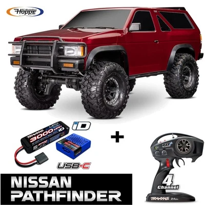 TRAXXAS#TRX-4 Nissan Pathfinder/Terrano +3000 mAh Lipo Akku+USB-C Lader SPAR-SET - Bild 1 von 4