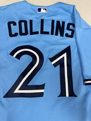 Camiseta Zack Collins 2022 emitida por el equipo Toronto Blue Jays autenticada MLB Foto 1 de 4