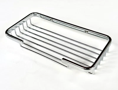 CESTA DE JABÓN/ESPONJA DE ALAMBRE DE ACERO INOXIDABLE CROMADO VINTAGE SOPORTE DE MONTAJE EN PARED Foto 1 de 4