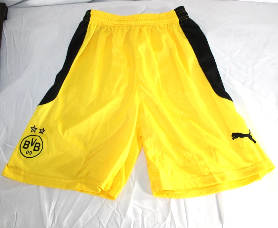 Pantalones Cortos de Fútbol PUMA Borussia Dortmund BVB 09 Amarillo Negro Juvenil XL Unisex Foto 1 de 4