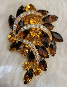 Vintage Bernstein AB Strass Brosche - Bild 1 von 4