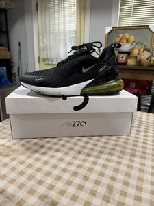 Nike Air Max 270 Black Opti Yellow Mens Size 8.5 FN8006 001 Running Walking Gym - Picture 1 of 17