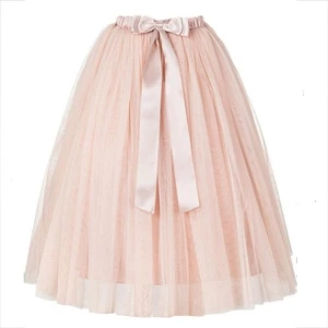 Girls Tulle Tutu Midi Skirt 6 Cosplay Costume Ballerina Ballet Feminine Delicate - Picture 1 of 9