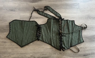 Corsé corpiño brocado floral Moresca MAX 1 verde renacimiento medieval XXL 🔥🔥 Foto 1 de 4
