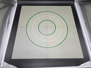 4 Lego 32 x 32 Platten Kurve Straße Vintage 1978 grau gereingt - Picture 1 of 11