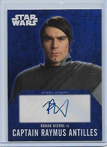 2016 Topps Star Wars Evolution Autograph Rohan Nichol as Captain Antilles 12/25
