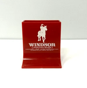 VTG Bar Ware - Windsor Canadian Whisky Stir Stick Holder Pen Holder Red - Picture 1 of 6