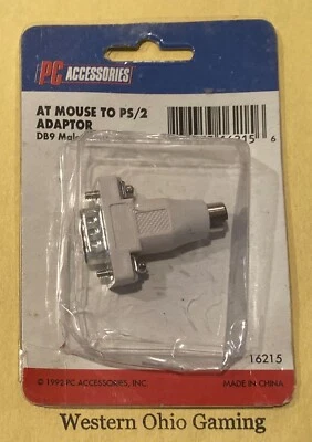 PC Accessories AT Mouse To PS/2 Adaptor NEW READ DB 9 Male/Mini6 Male - Image 1 of 2
