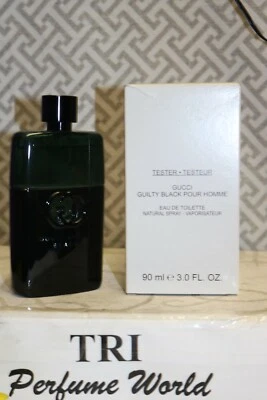 GUCCI GUILTY BLACK Pour Homme Eau de Toilette Spray 3.0 fl. oz. White Box - Image 1 of 2