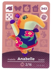 Anabelle #343 - Amiibo Card - Animal Crossing Series 1 - Authentic Nintendo - Picture 1 of 2
