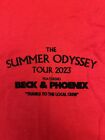 T-shirt équipage local rouge XL Beck And Phoenix The Summer Odyssey Tour 2023 non porté