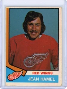 1974-75 O-PEE-CHEE RC JEAN HAMEL #383 DETROIT RED WINGS OPC VG VERY GOOD - Picture 1 of 2