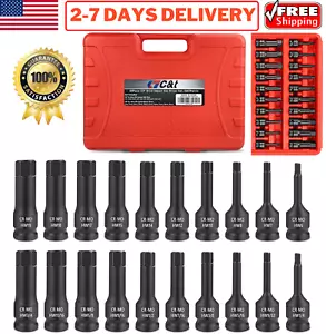 1/2" Drive Master Impact Hex Bit Set SAE Metric Hex Head Driver Allen Bit Socket - Bild 1 von 18