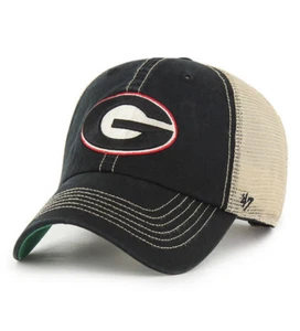 Georgia Bulldogs '47 Brand Black Trawler Clean Up Adjustable Trucker Dad Hat - Picture 1 of 2