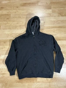 Mens Notre Dame Sweatshirt Hoodie Full Zip Gray Fleece Lined Warm size Medium - Picture 1 of 5
