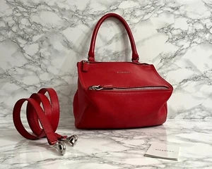 GIVENCHY PANDORA SMALL BAG IN RED GRAINED CALFSIN LEATHER - Picture 1 of 17