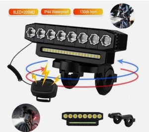 Super Bright Bicycle Front Headlight USB Rechargeable LED Bike Light Waterproof - Picture 1 of 16