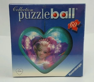 Ravensburger Fairy Design Aqua Heart-shaped 60 Piece Puzzleball Ornament-NIB - Picture 1 of 3