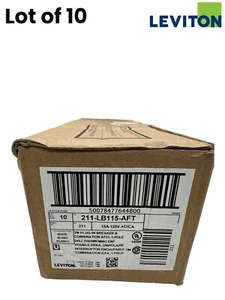 BOX OF 10 circuit breaker Leviton LB115-AFT 15 A 1-Pole Plug-on AFCI brand NEW - Picture 1 of 12